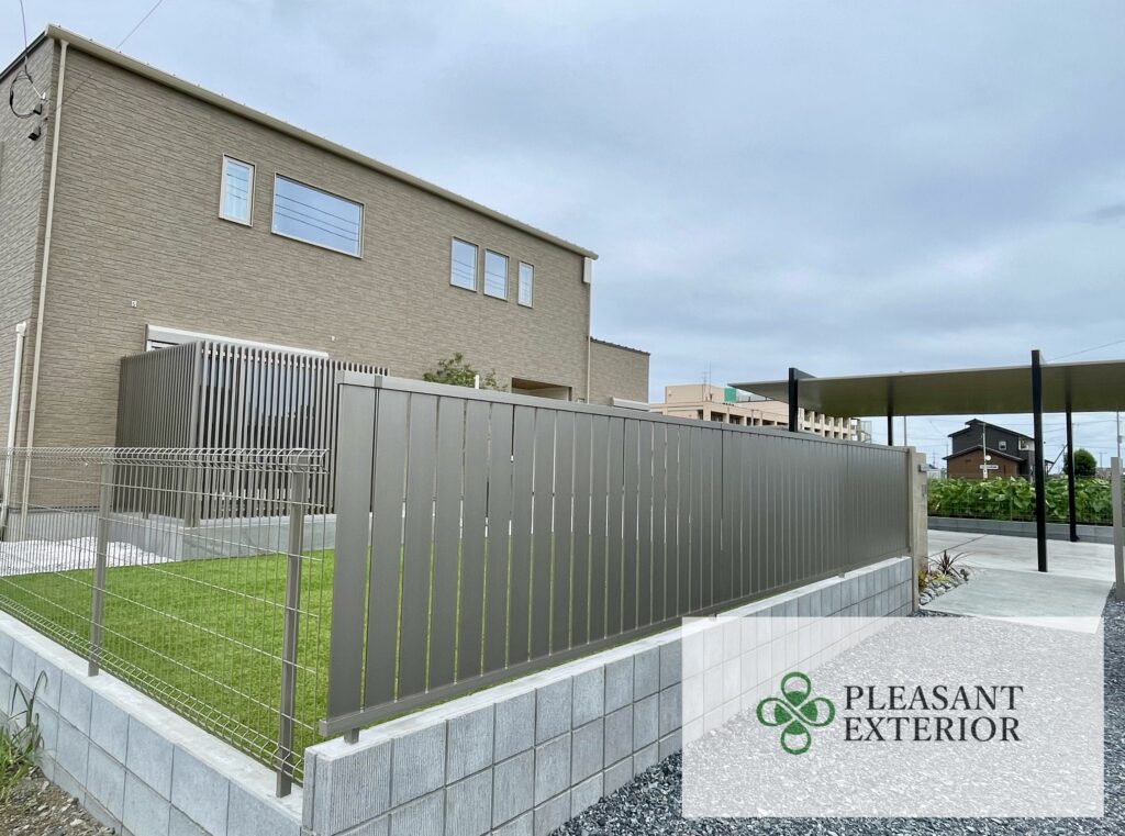 エクステリア・外構工事/ブロックフェンス人工芝（埼玉県深谷市）